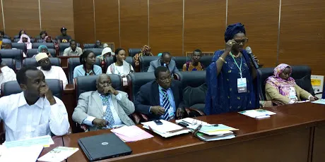 Close-up of audience member